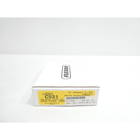 Flexco ALLIGATOR BOX OF 10 V-BELT FASTENERS 17/32IN OTHER CONVEYOR PARTS AND ACCESSORY C531